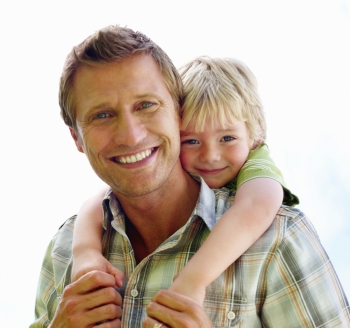 Dad with son